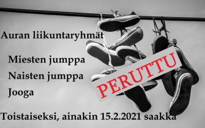 Liikuntaryhmät tauolle 15.2.2021 saakka.